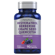 Piping Rock Resveratrol Berberine Grape Seed And Quercetin - 90 Capsules -523539522