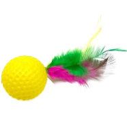 Plastic Golf Ball with Feather Cat Toy icon