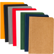 Pocket Book Black, Blue, Grey, Kraft, Green, Orange, Red and White Notebook 8-Pack