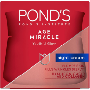 Ponds Age Miracle Night Face Cream, With Vitamin B3 and 10 Percent Retinol C, Youthful Glow, 24 Hour Wrinkle Correcting Glow - 50g icon