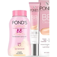 Pond's BB Combo - Pond's BB Perfect Radiance Translucent Faical Powder 50 gm And BB Plus Cream With SPF 30 PA Plus Plus 18 gm - Ivory