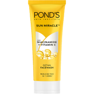 Pond's Detan Face Wash Sun Miracle 100 gm | Tan Removal in Just 7 Days | Contains Vitamin C and Niacinamide | Facewash for All Skin Types | India