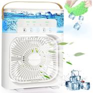 Portable Air Conditioner Fan, 5 in 1 Air Cooling Fan with Ice Tray,Timming Evaporative Air Cooling Fan with 7 Colors Light 5 Sprays 3 Speeds,Ac Fan