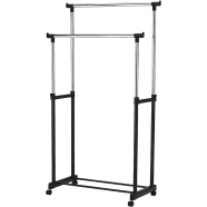Portable Double‑Pole Cloth Rack Small With Wheels icon