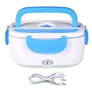 Portable Electric Lunch Box - White and Blue