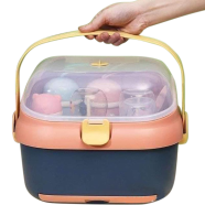 Portable Kids Bottle Drying Rack Box with Anti-dust Cover Large Cup Bottle Storage Box Travel Feeding Organizer icon