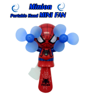 Portable Manual Hand Crank Mini Fan Without Battery Useful While Travelling, Exercising, Outdoor Activities And Power Cuts (handfan_double_Spider man) Spider Man - 188178800
