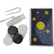 Portable travel Contact Lens Storage Kit with Tweezer, Applicator, Mirror and Solution Bottle. Double Travel Kit Box For All Kind Of Contact Lens. icon
