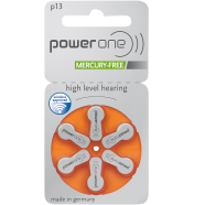 Powerone Accu Plus P13 Hearing Aid Battery, Six Batteries Each Pack