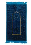 Masjid Comfort Jaynamaz for Prayer- Metallic Blue (Any design) image