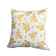 Premium Cotton Cushion Cover Gold Sparkle 14x14 Inch - 79362