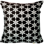 Premium Cotton Cushion Cover Silver Sparkle 16x16 Inch - 78932