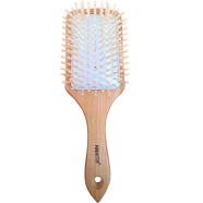 Premium Fashion Paddle Cushion Wooden Hair Brush/Comb - 1 pcs