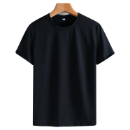 Premium Quality Men’s Lycra Cotton Black T-shirt ST 01 icon