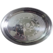 Premium Quality Stainless Steel Lunch Plate Medium Size