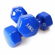 Premium Quality Vinyl Dumbbell 3 kg-1pcs (Any Colour).