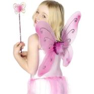 Princess Fairy Butterfly Pari Costume Dress for Kids Girls Barbie Angel Dress Pori jama- 1set