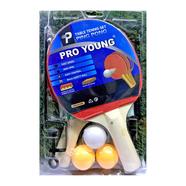 Pro Young Table Tennis Racket Set With 3 Balls Ping Pong Paddle For Match Training