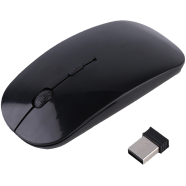 Professional 2.4Ghz Optical Wireless Compatible USB Button Computer Mouse High Precision Capacity Mice (Black Colour)