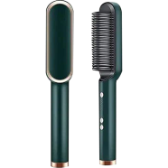 Professional 2 in 1 Hair Straightener Brush - Electric Hot Comb for Salon-Style Results