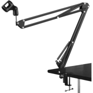 Professional Recording Microphone Stand Suspension Scissor Arm for Dynamic and Condenser Mic - Black