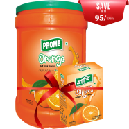 Prome Orange Powder Drink Can 1.25 gm With Orange Powder Drink Box 125 gm (FREE)