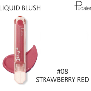 Pudaier Face Liquid Blush Makeup Beauty Glazed Cheek Blusher Matte Face Contour - #08-Strawbbery Red