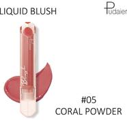 Pudaier Face Liquid Blush Makeup Beauty Glazed Cheek Blusher Matte Face Contour - #05 - CORAL Powder