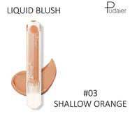 Pudaier Face Liquid Blush Makeup Beauty Glazed Cheek Blusher Matte Face Contour-#03-SHALLOW ORANGE