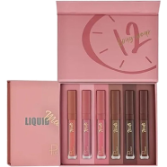 Pudaier Lipstick Set Long Lasting Liquid Moisturizing Non-fade Mist Lip Gloss 6 Color Lips for Women