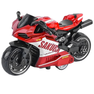 Pull-Back Motorbike Vehicle Models Decompression Toy Simulation Motorcycle Model Kids Little Super Bike For Kids (honda_pb_182A_r) Red - 390644002