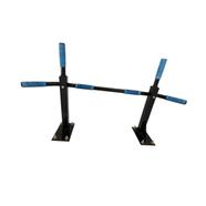 Pull Up Bar Chin Up Bar Joint-Less Wall Mounted - Blue Rubber Grip 