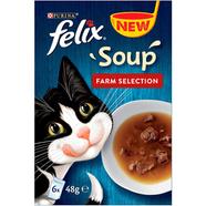 Purina Felix Cat Soup Farm Selection in Jelly - 48gm - 6Pcs