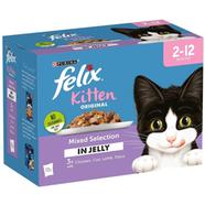 Purina Felix Pouch Kitten Mixed Selection in Jelly - 100gm - 12Pcs