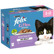 Purina Felix Pouch Kitten Mixed Selection in Jelly - 100gm - 12Pcs