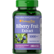 Puritan’s Pride Bilberry 1000 mg 180 Softgels icon