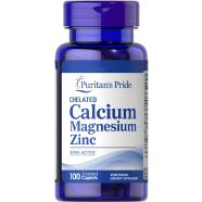 Puritan’s Pride Chelated Calcium Magnesium Zinc 100 Tablets