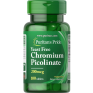 Puritan’s Pride Chromium Picolinate 200 mcg Yeast Free 100 Tablets