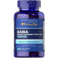 Puritans Pride GABA Gamma Aminobutyric Acid 750 Mg - 90 Count