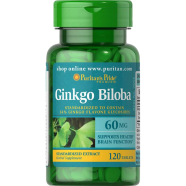 Puritans Pride Ginkgo Biloba Standardized Extract 60 mg 120 Tablets