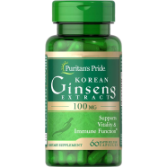 Puritan's Pride Korean Ginseng Standardized 100 mg - 60 Capsules -325992686