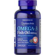 Puritan’s Pride Omega-3 Fish Oil 1000 mg (300 mg Active Omega-3) 250 Softgels