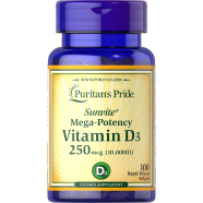 Puritan's Pride Vitamin D3 250 mcg (10,000 IU) 100 Softgels