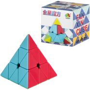 Pyramid Cube Stickerless Matte Surface Speed Triangle Pyraminx Puzzle Cube