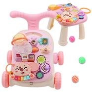 QDRAGON Walker for Baby Girl, Baby Push Walkers for Babies, 3 in 1 Push Toys for Babies Learning to Walk, Baby Walker Table and Activity Center, Early Learning Toy for Kids Infant 6-12 Months, Pink