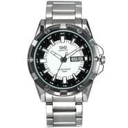 Q And Q Analog Wrist Watch For Men Silver - A150J401Y