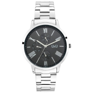 Q And Q Black Dial Watch For Women - AA37-J208Y 