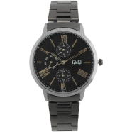 Q And Q Black Watch For Women - AA37-J408Y 