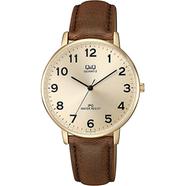 Q And Q Brown Leather Men's Watch - QZ00J103Y