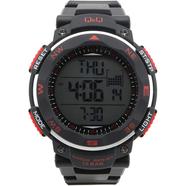 Q And Q Digital Black And Red Combination Watch For Men - M124J001Y